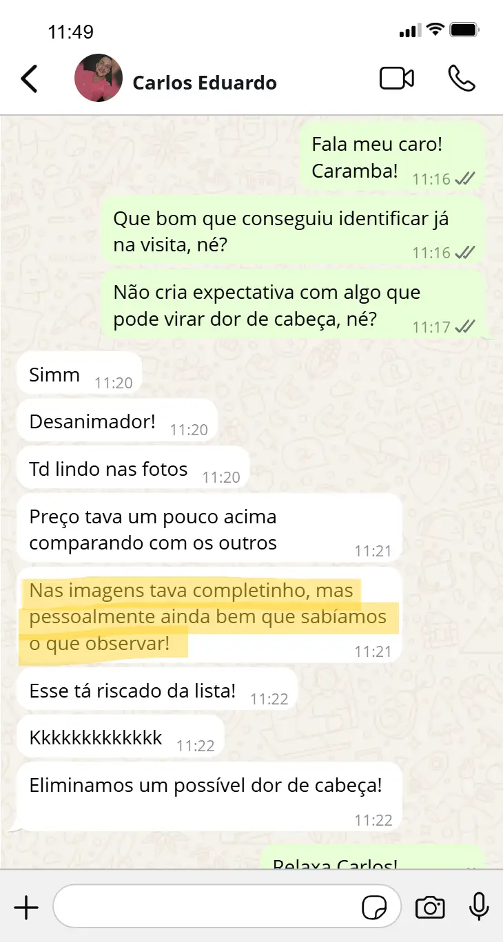 Carlos Eduardo visitou apê bonito nas fotos mas achou problemas pessoalmente