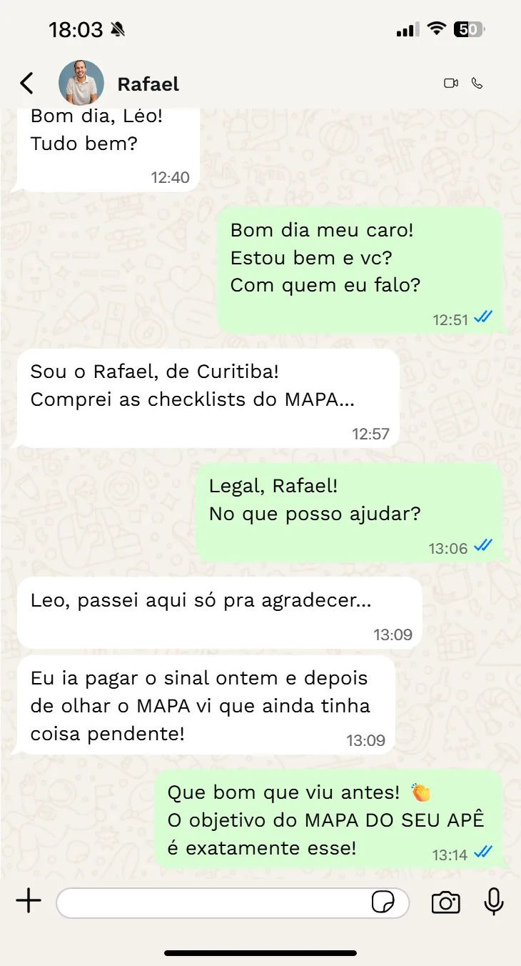 Rafael ia pagar o sinal mas o MAPA mostrou pendências a tempo